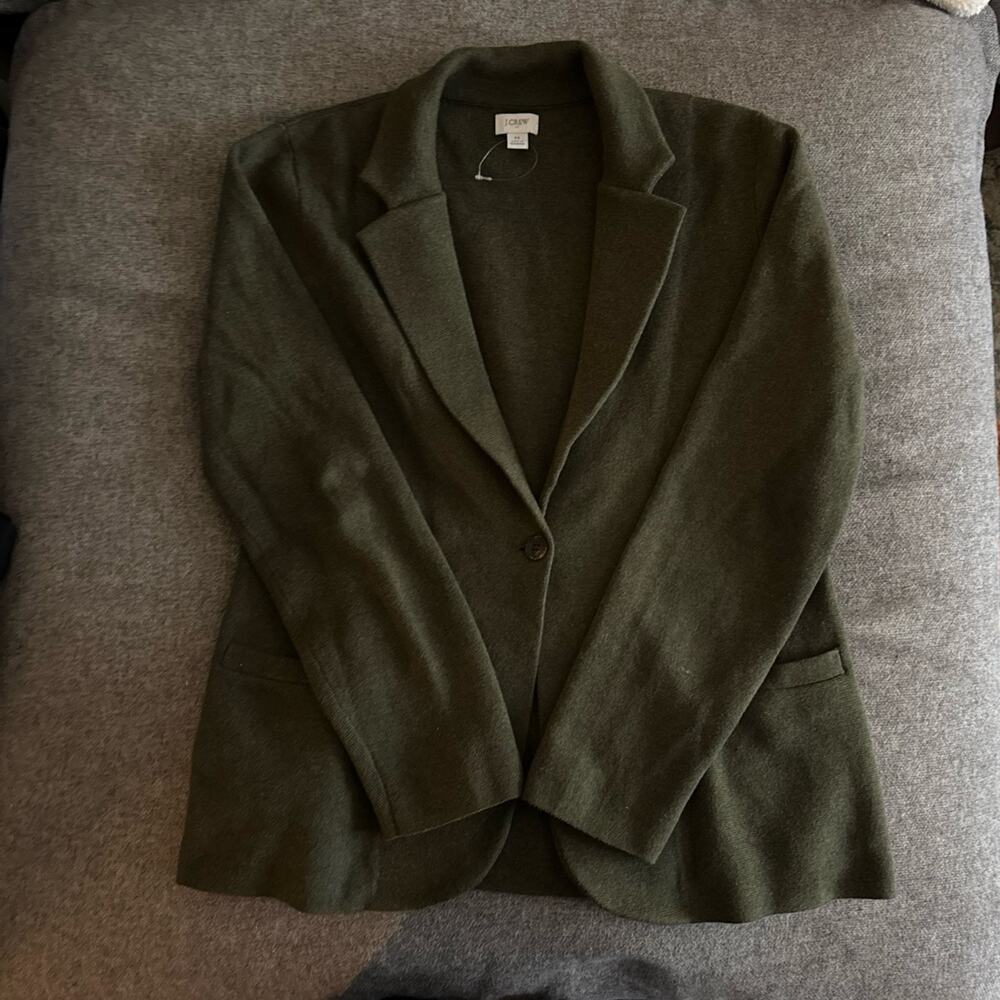 JCrew Schoolboy Sweater Blazer Green Medium